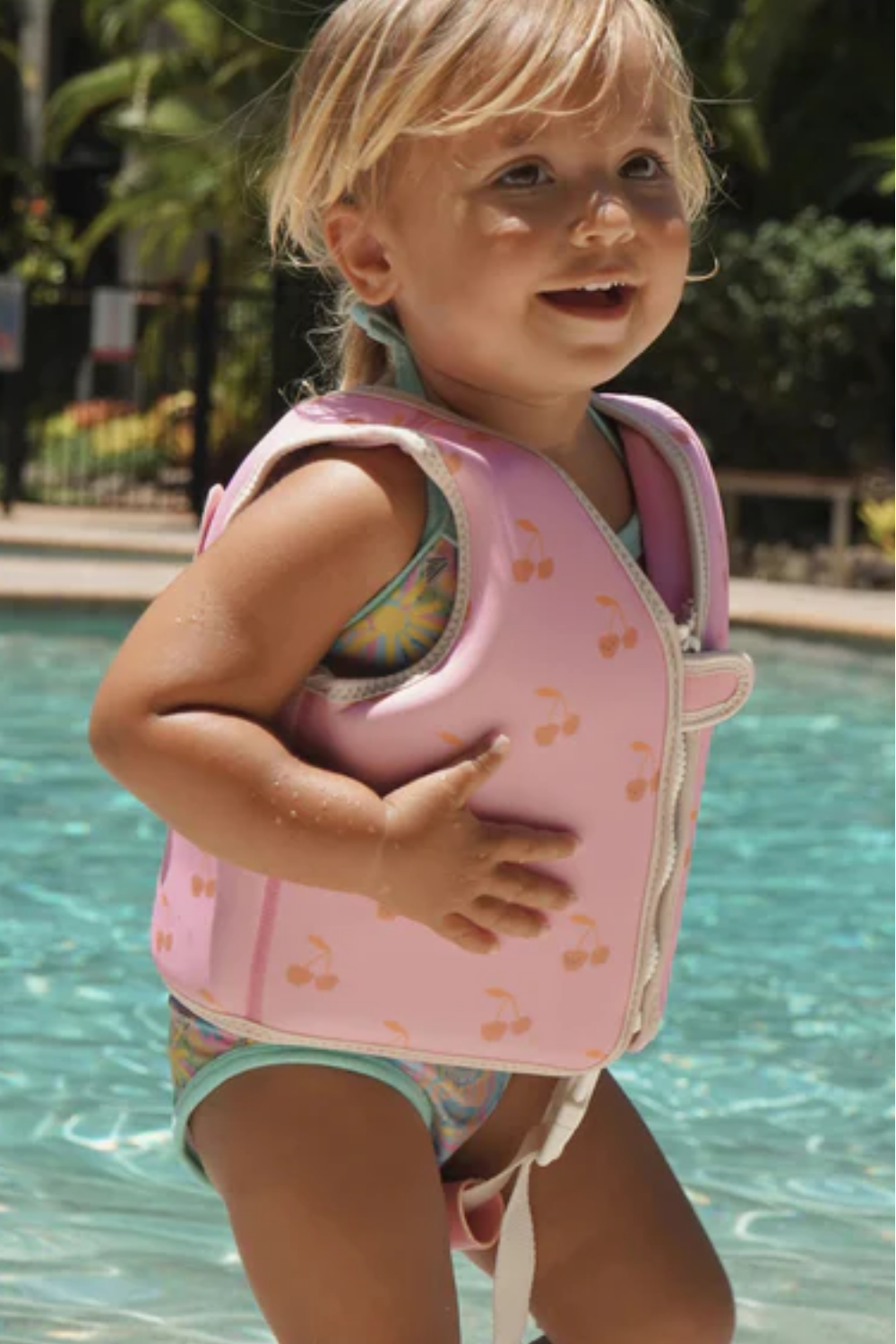 Kids Swim Vest - Cotton Candy Cherry