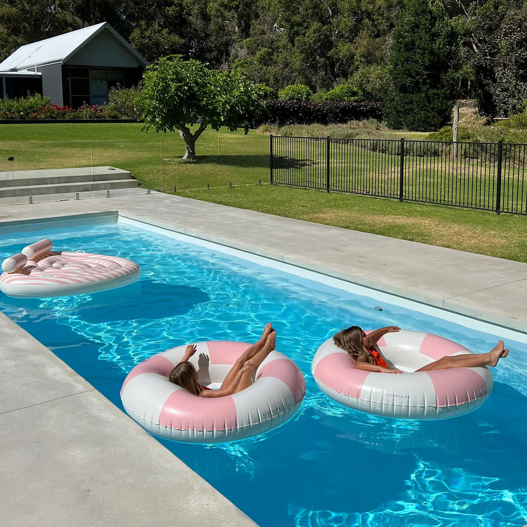 Luxe Tube Pool Ring Stole My Heart - Pink Stripe