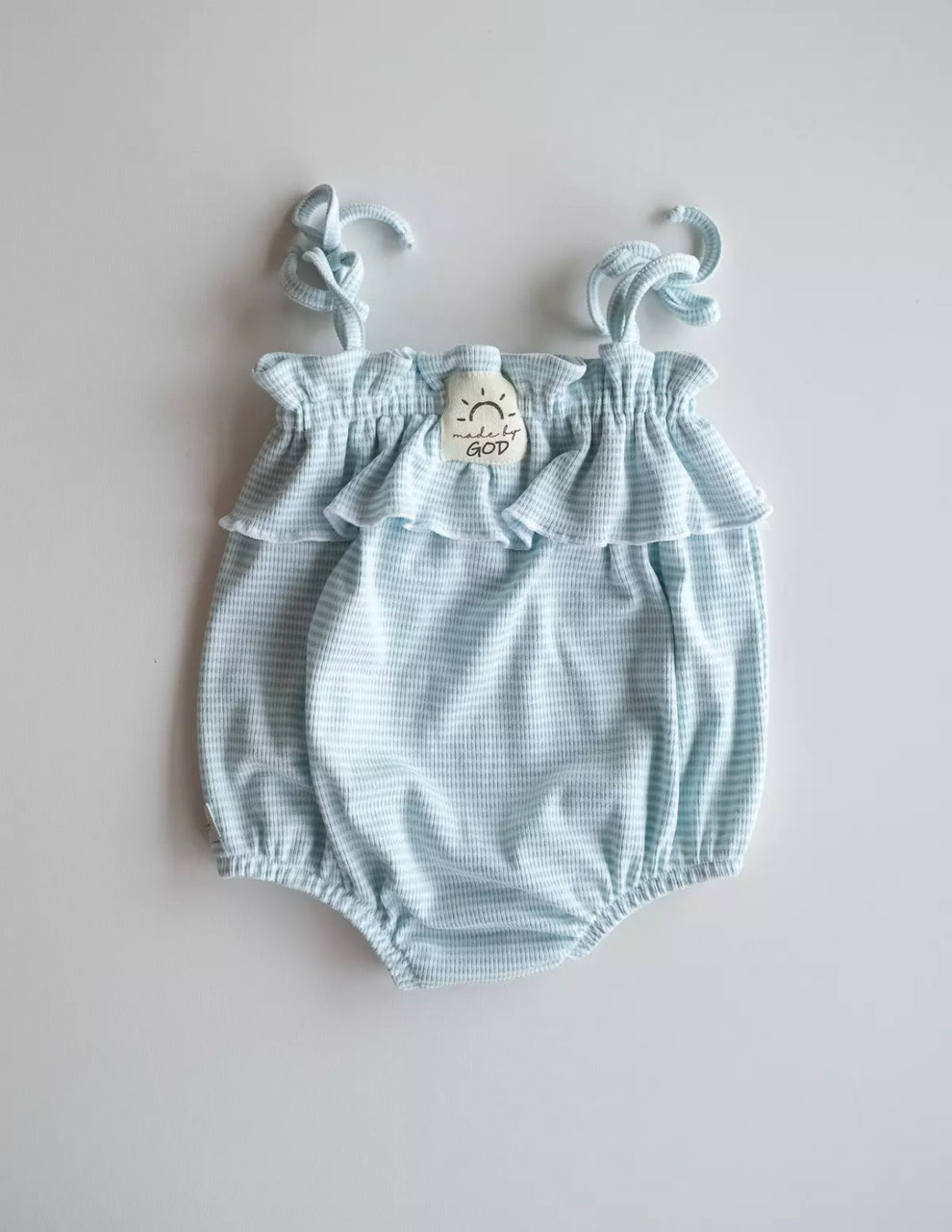Celeste Organic Cotton Set/ Romper-Mint Blue