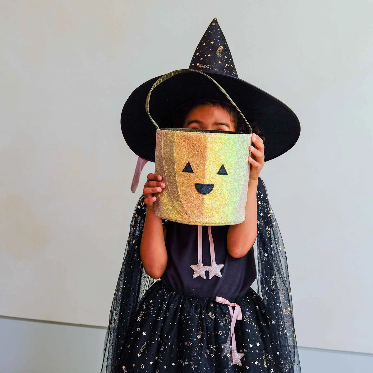 Glitter Pumpkin Trick or Treat Bag