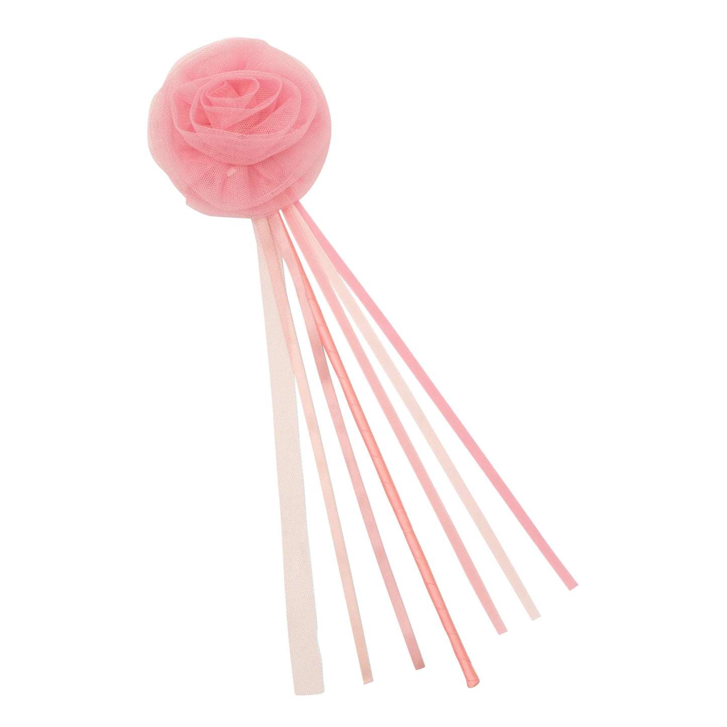Pink Ruffle Flower Wand