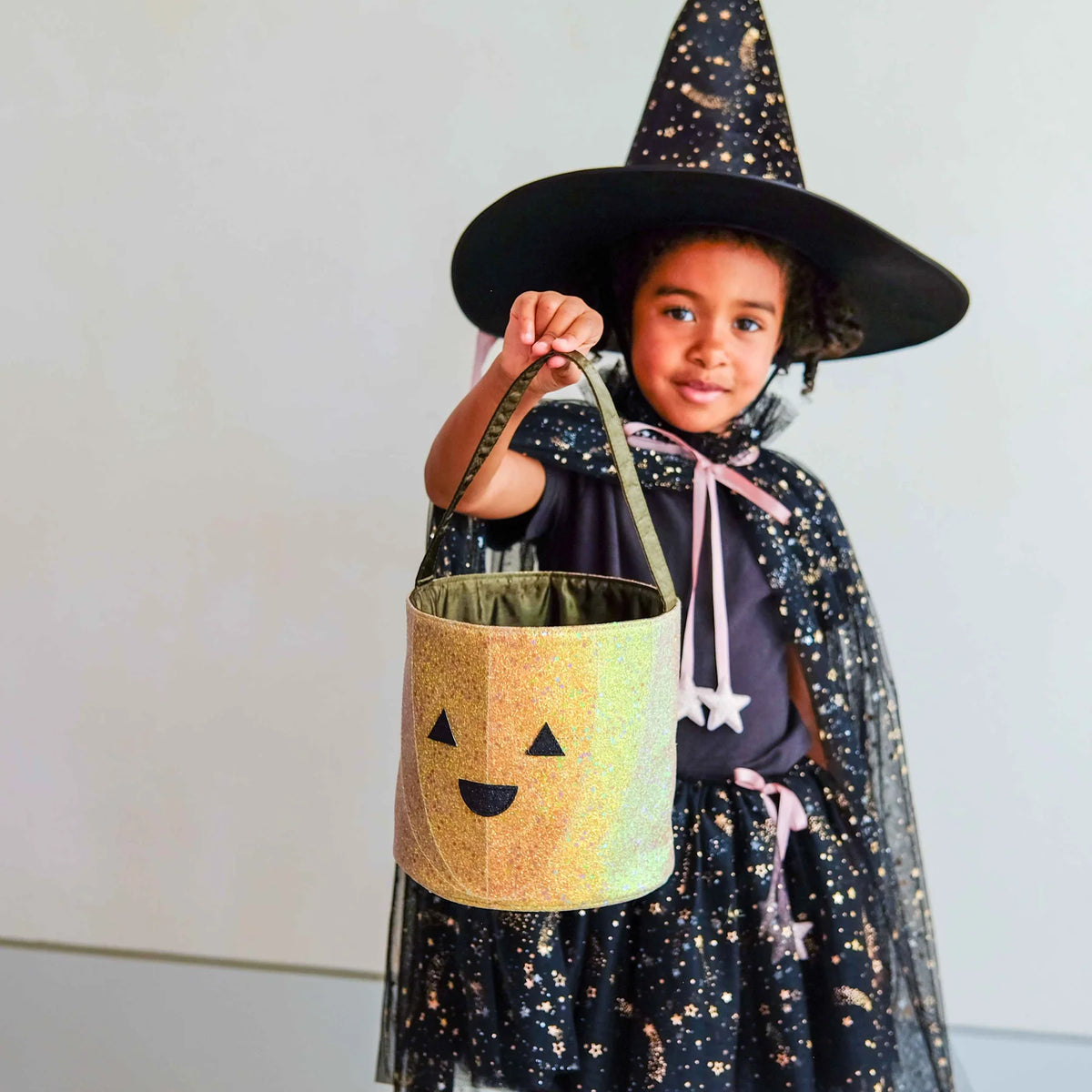 Glitter Pumpkin Trick or Treat Bag