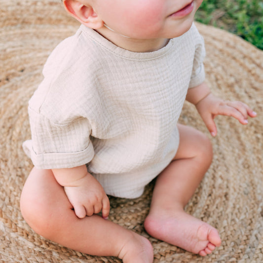 Riley Bubble Hem Unisex Romper