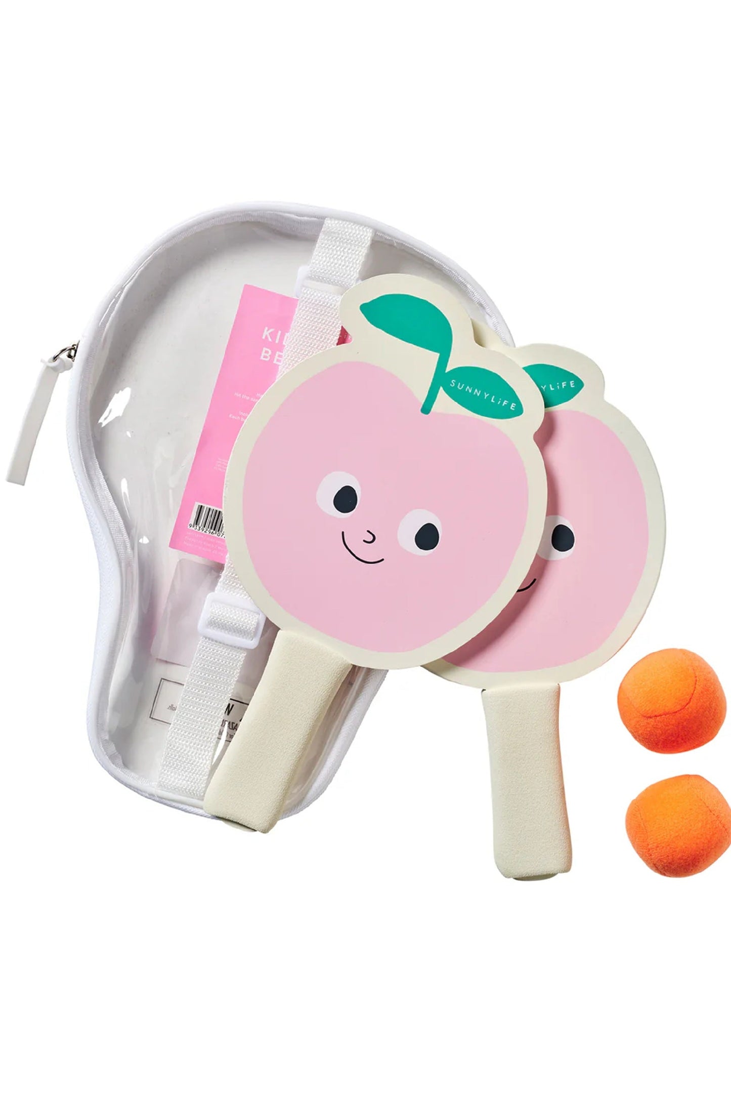 Kids Velcro Beach Bats Poppy the Peach- Multi