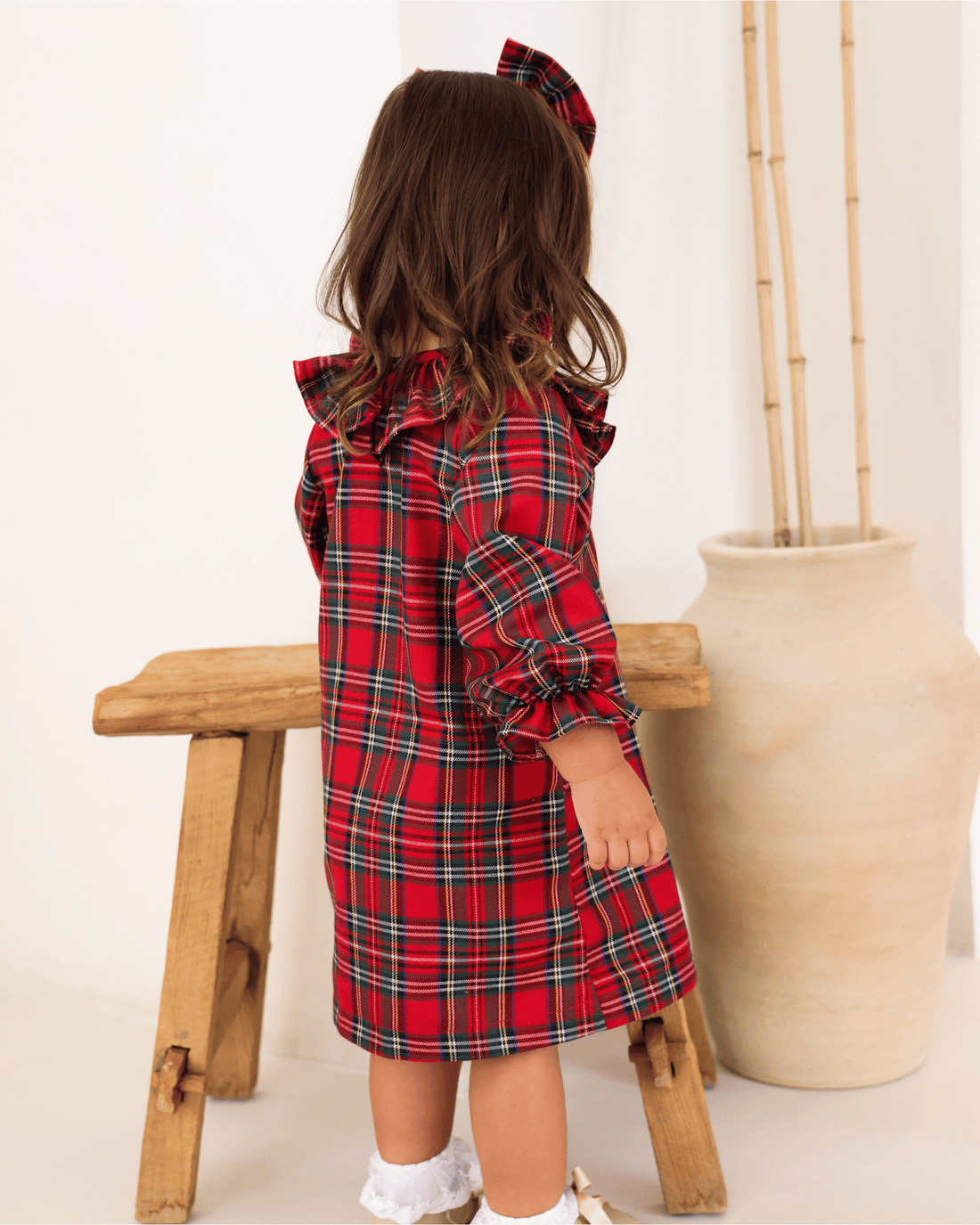 Tartan Long-Sleeved Dress