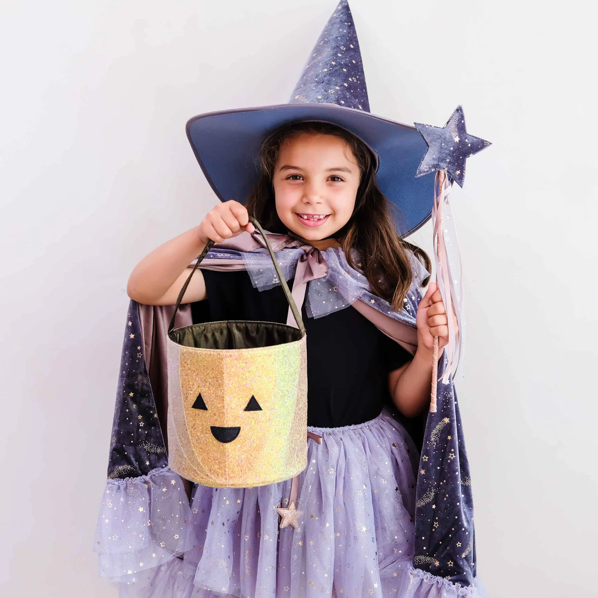 Glitter Pumpkin Trick or Treat Bag