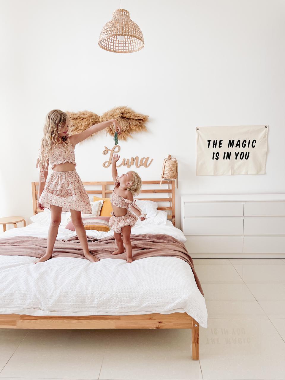     Inspirational nursery wall art on white background
