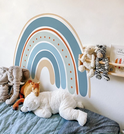 BLUISH RAINBOW WALL STICKER - Maxims Baby Store