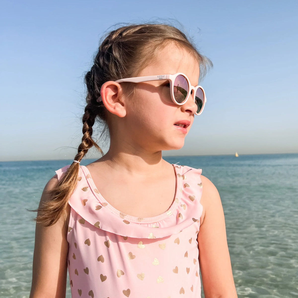 Little Sol+ Cleo - Baby Pink Mirrored Kids Sunglasses