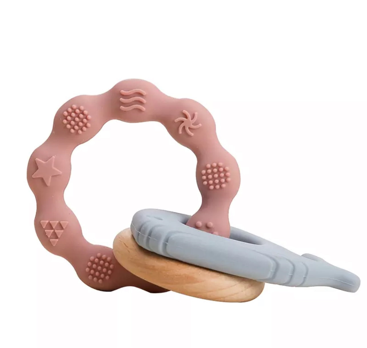Animal Silicon/Wood Teether - Maxims Baby Store