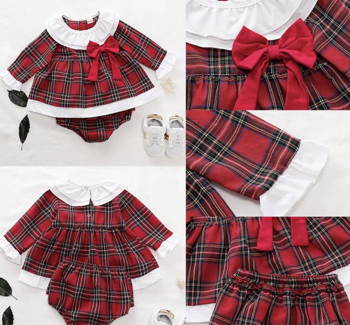 CASSY PLAID CHRISTMAS SET - Maxims Baby Store