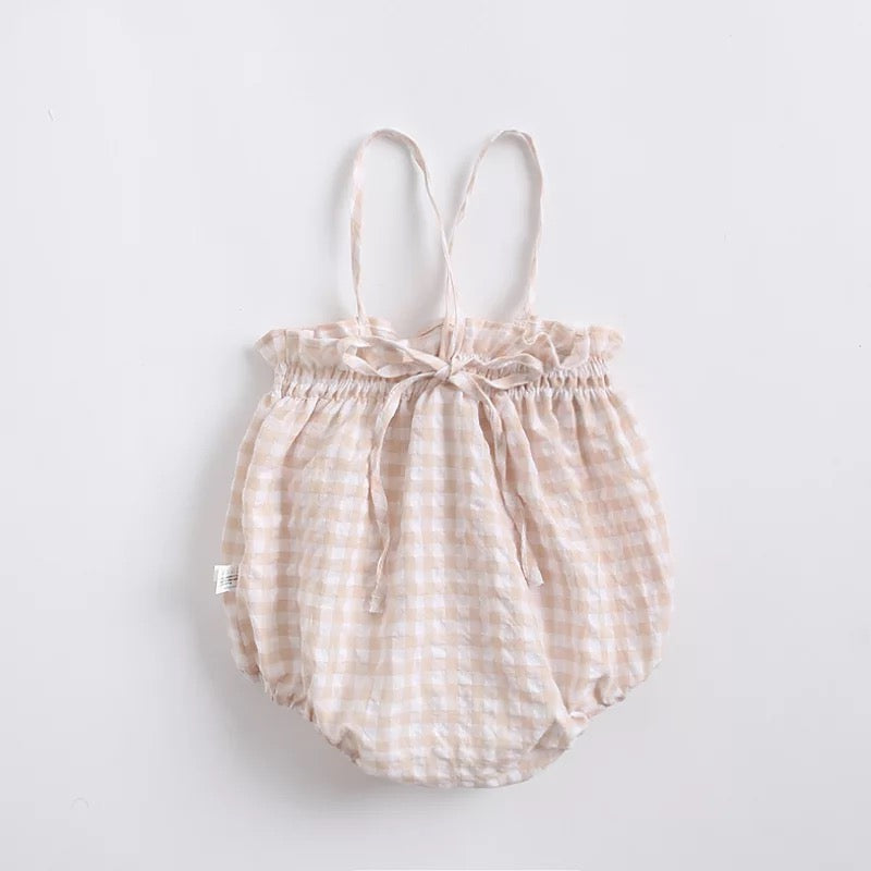 Gingham-ham Romper