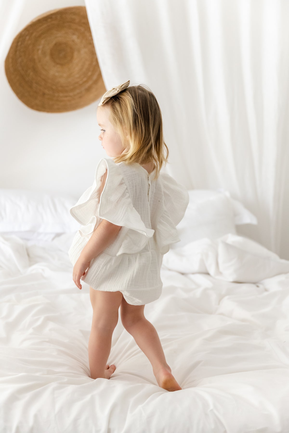 Skyler Organic muslin romper