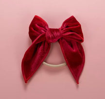 VELVET BABY BOW