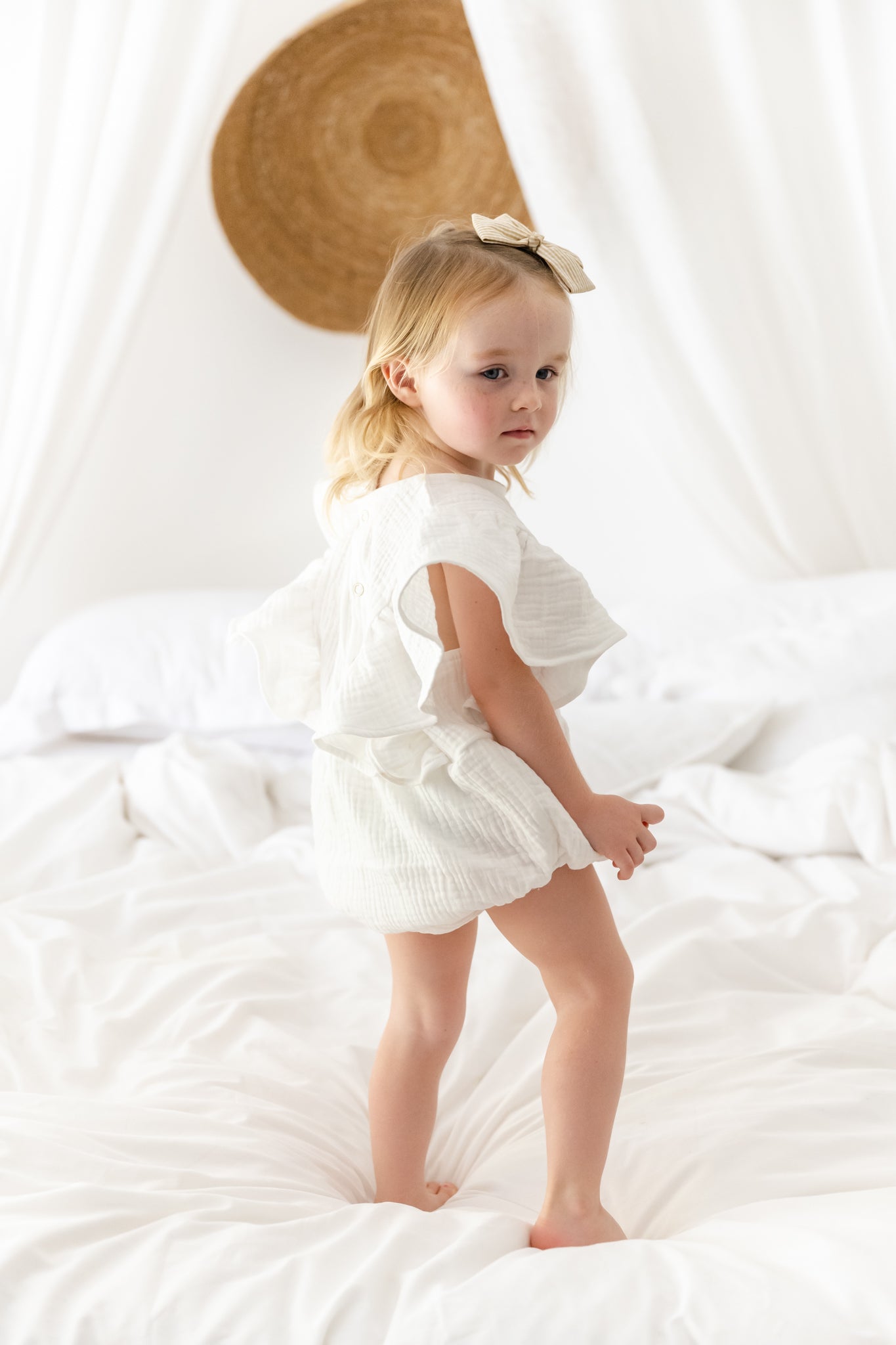 Skyler Organic muslin romper