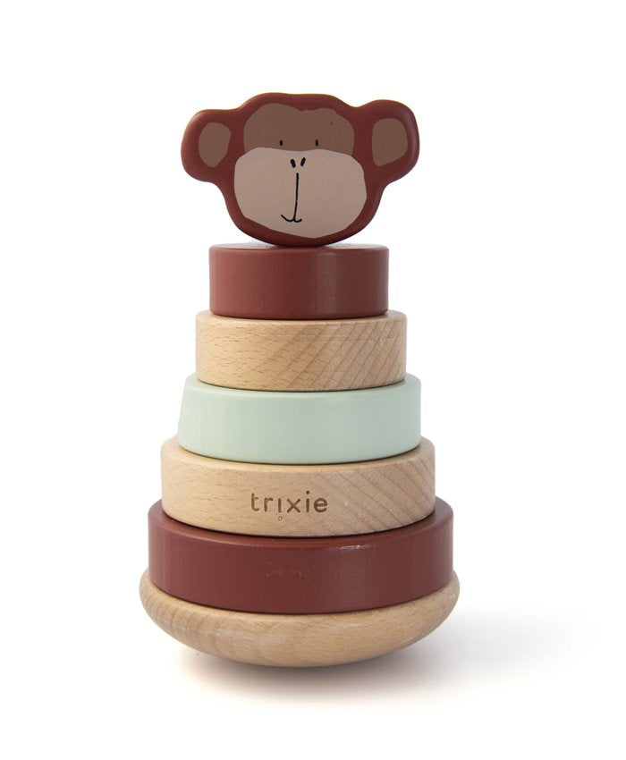 Trixie: Wooden Stacking Toy-Mr. Monkey