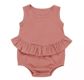 Luna ribbed cotton romper - Maxims Baby Store
