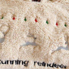 Embroidered Deer Christmas Romper/Bodysuit